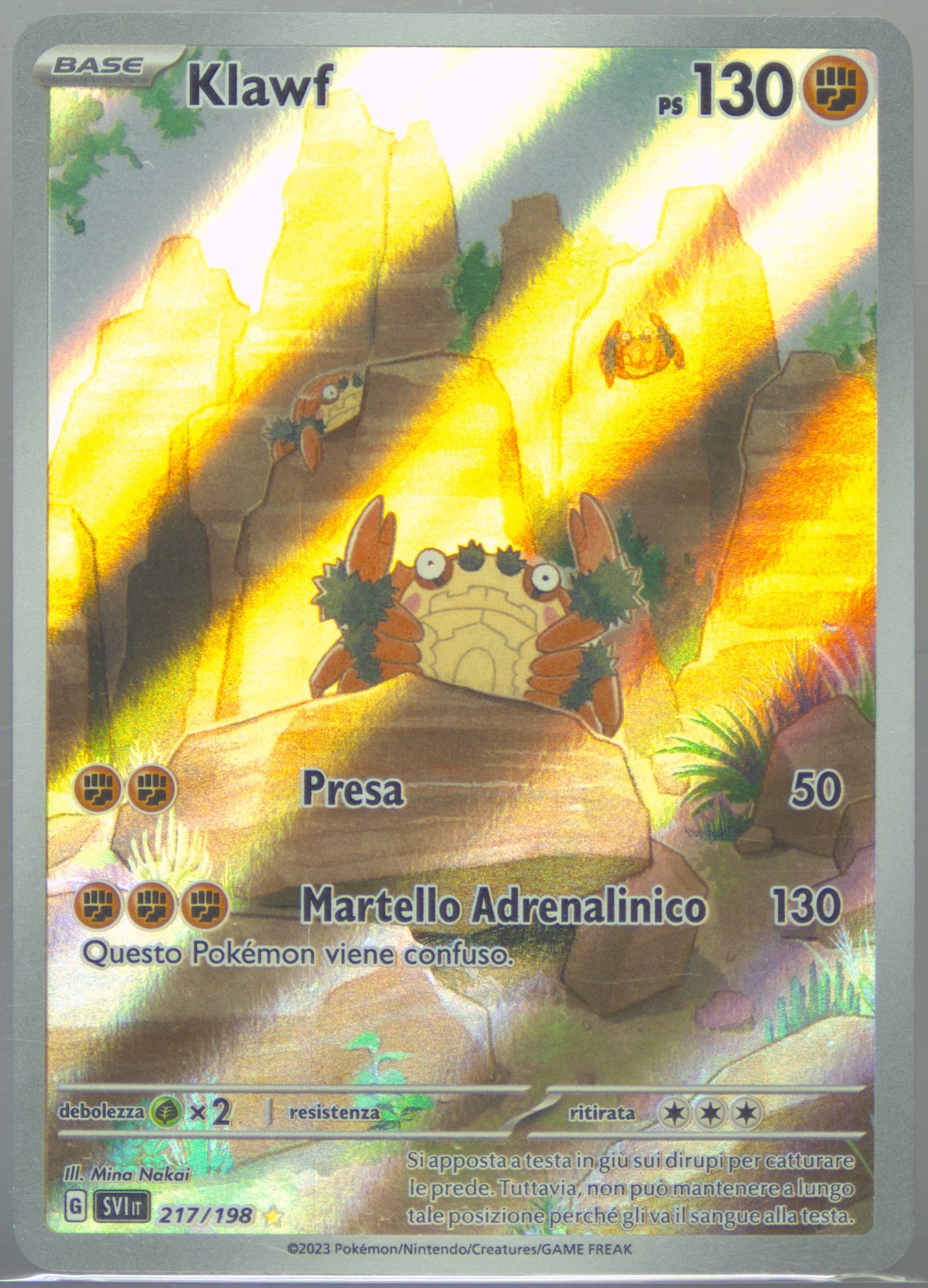 Klawf Illustration Rare (217) 2023 Pokemon Italian Svi It-Scarlet & Violet