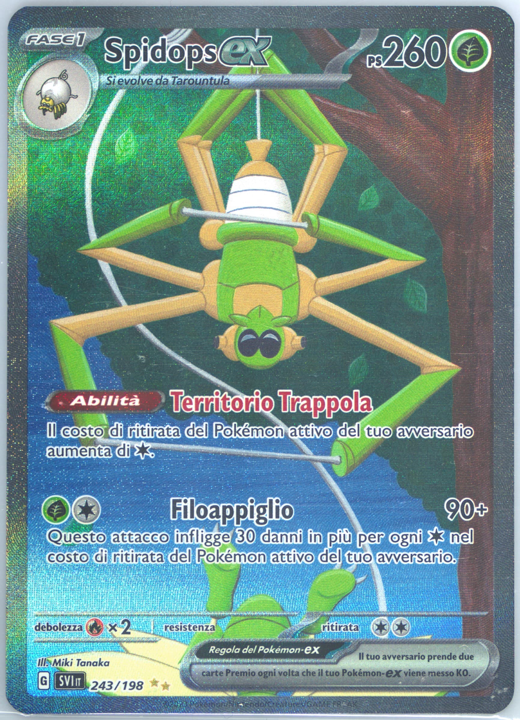 Spidops EX Special Illustration Rare (243) 2023 Pokemon Italian Svi It-Scarlet & Violet