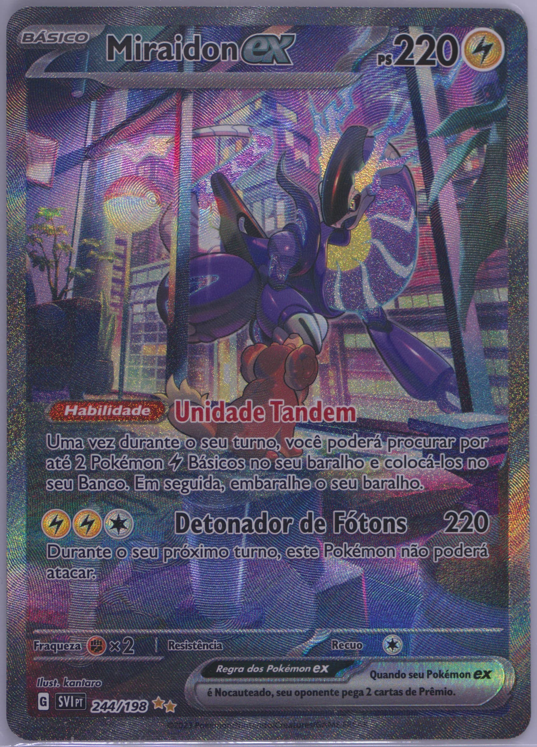 Miraidon EX Special Illustration Rare (244) 2023 Pokemon Portuguese Svi PT-Scarlet & Violet
