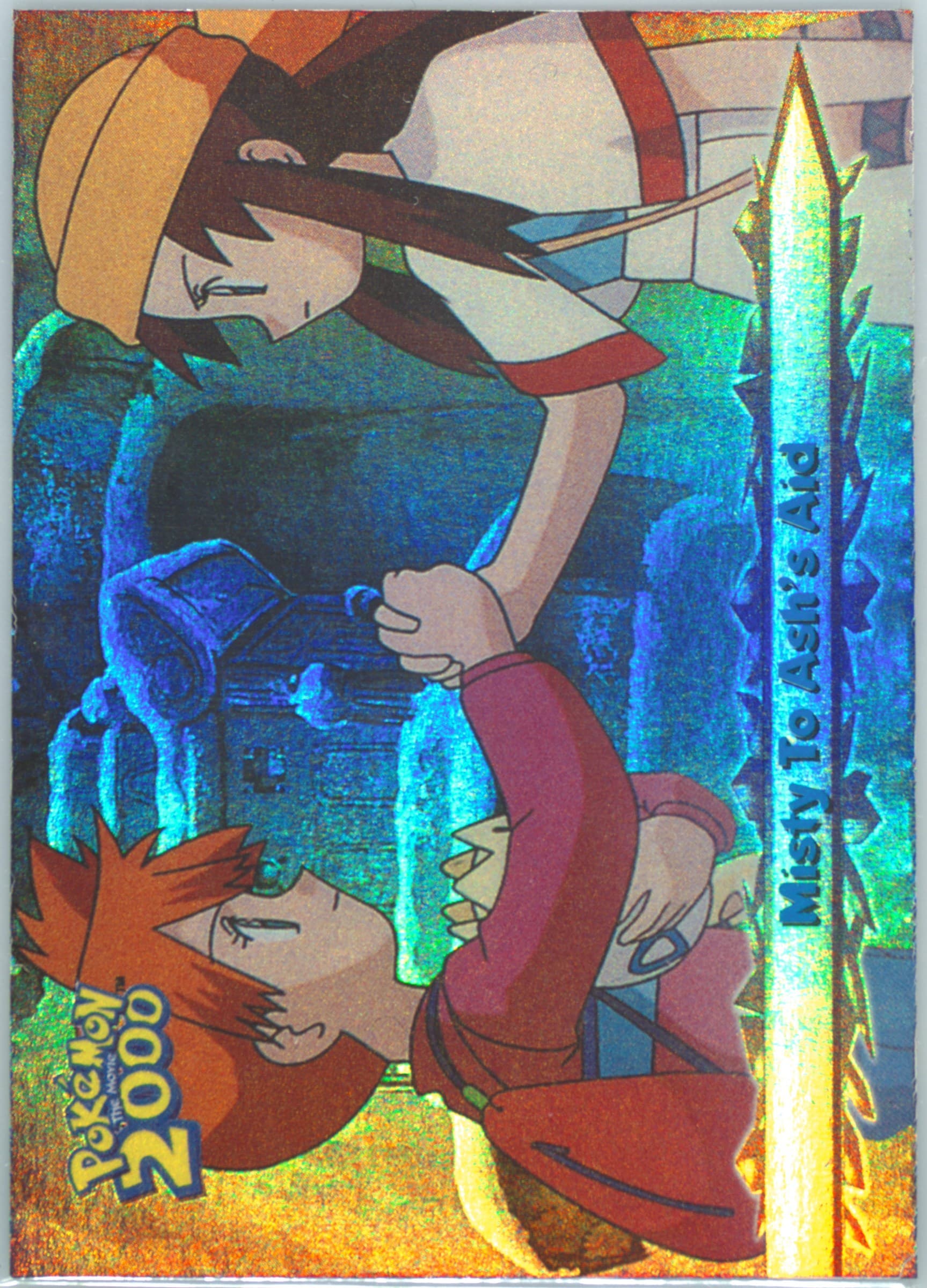 Misty to Ash's Aid Rainbow Foil (59) 2000 Topps Pokemon the Movie 2000