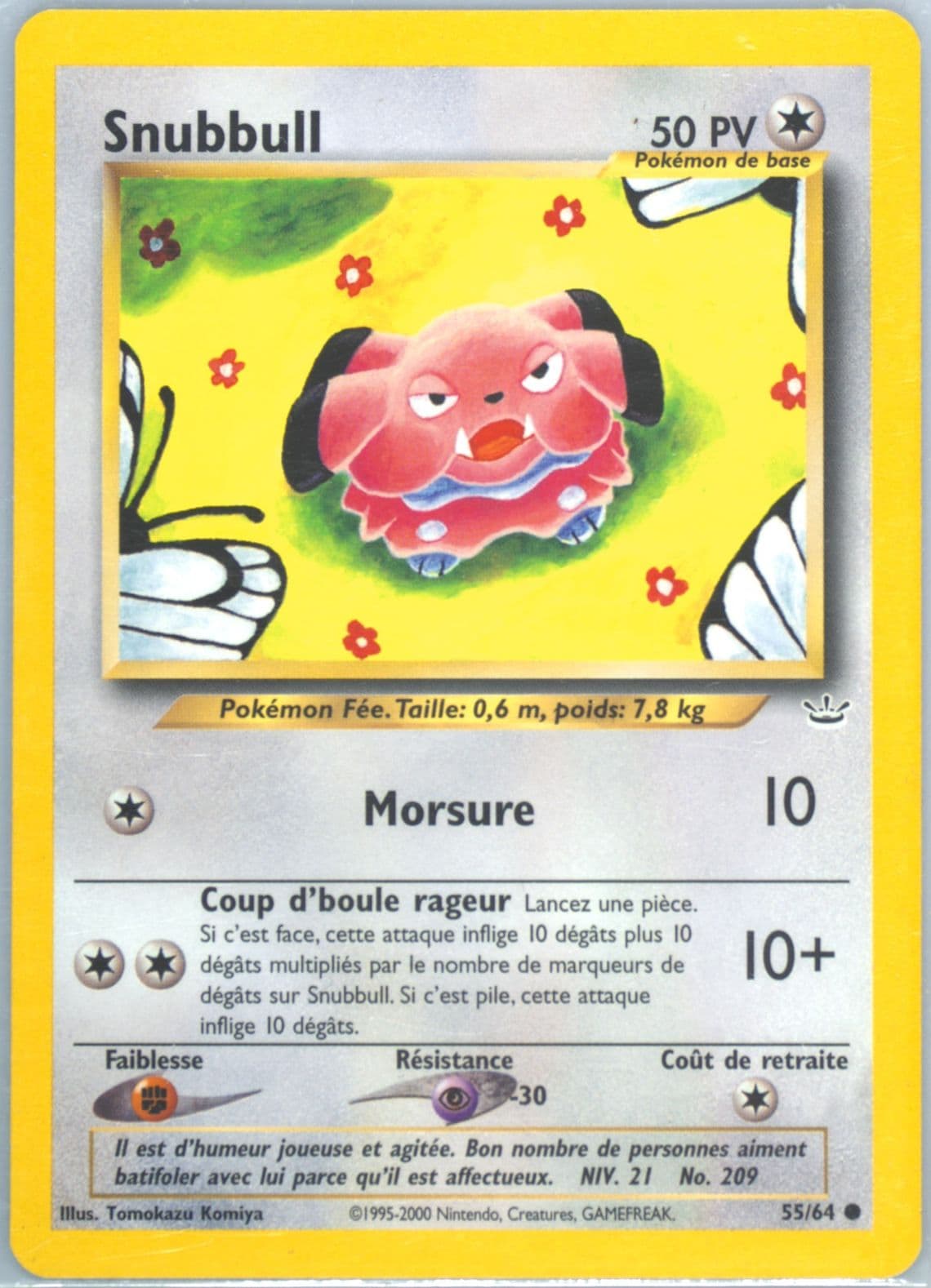 Snubbull (55) 2002 Pokemon French Neo Revelation
