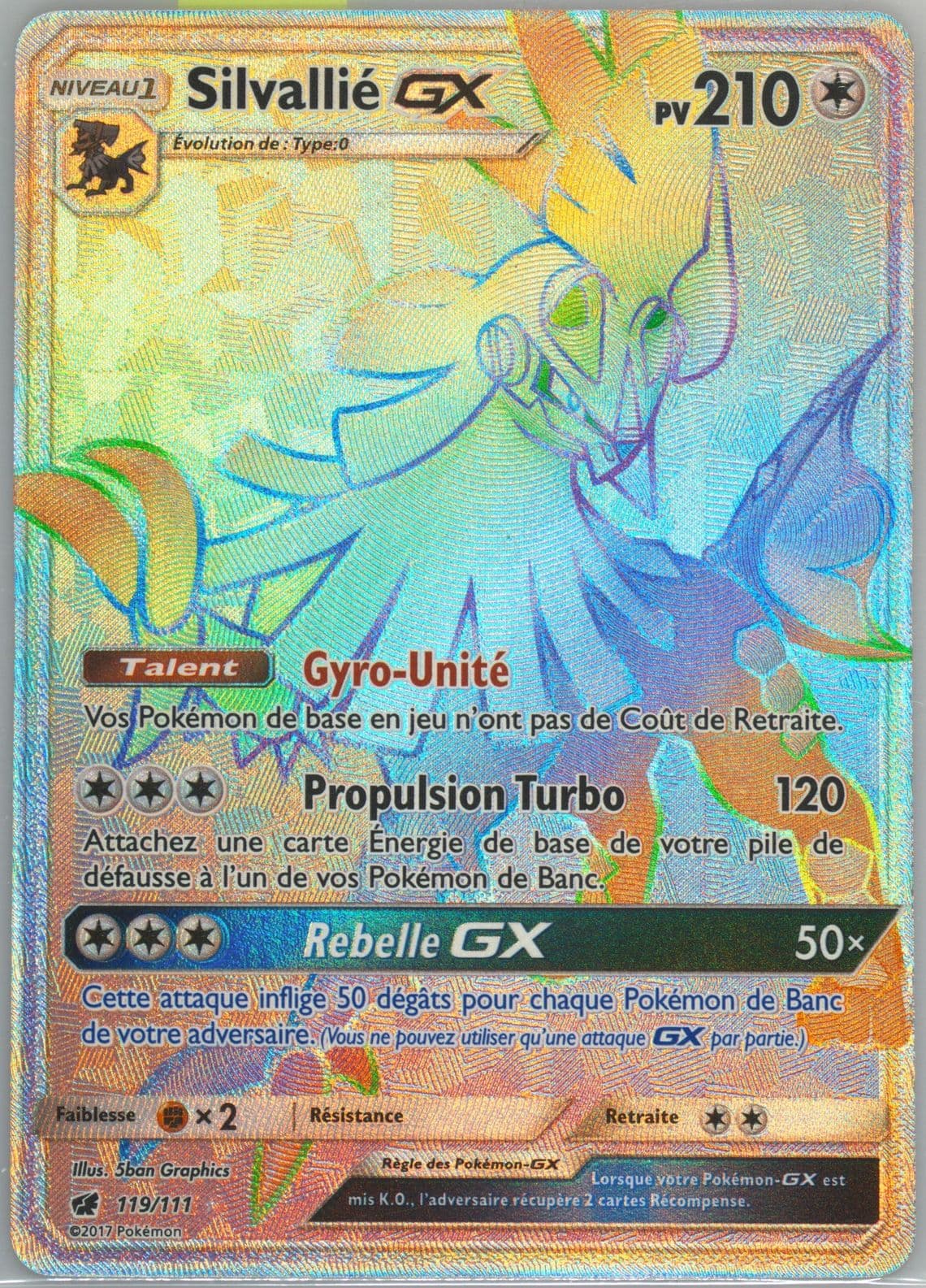 Full Art/Silvallie GX French (119) 2017 Pokemon Sun & Moon Crimson Invasion
