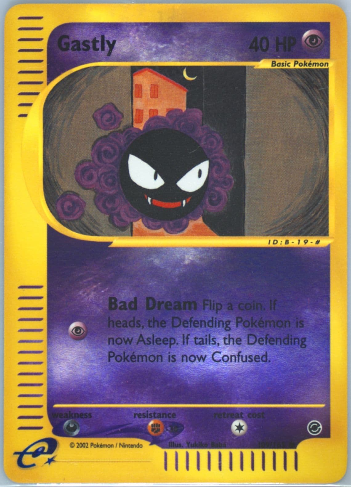 Gastly-Reverse Foil (109) 2002 Pokemon Expedition
