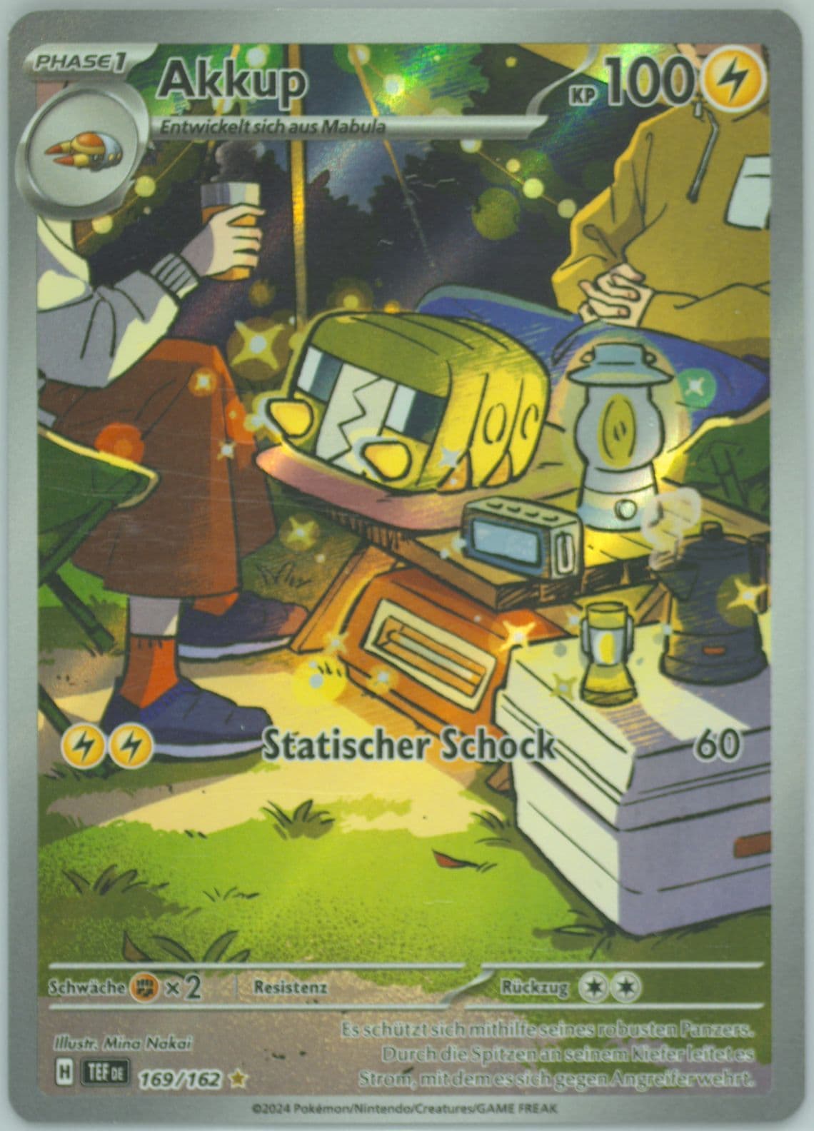 Charjabug Illustration Rare (169) 2024 Pokemon German Tef de-Temporal Forces