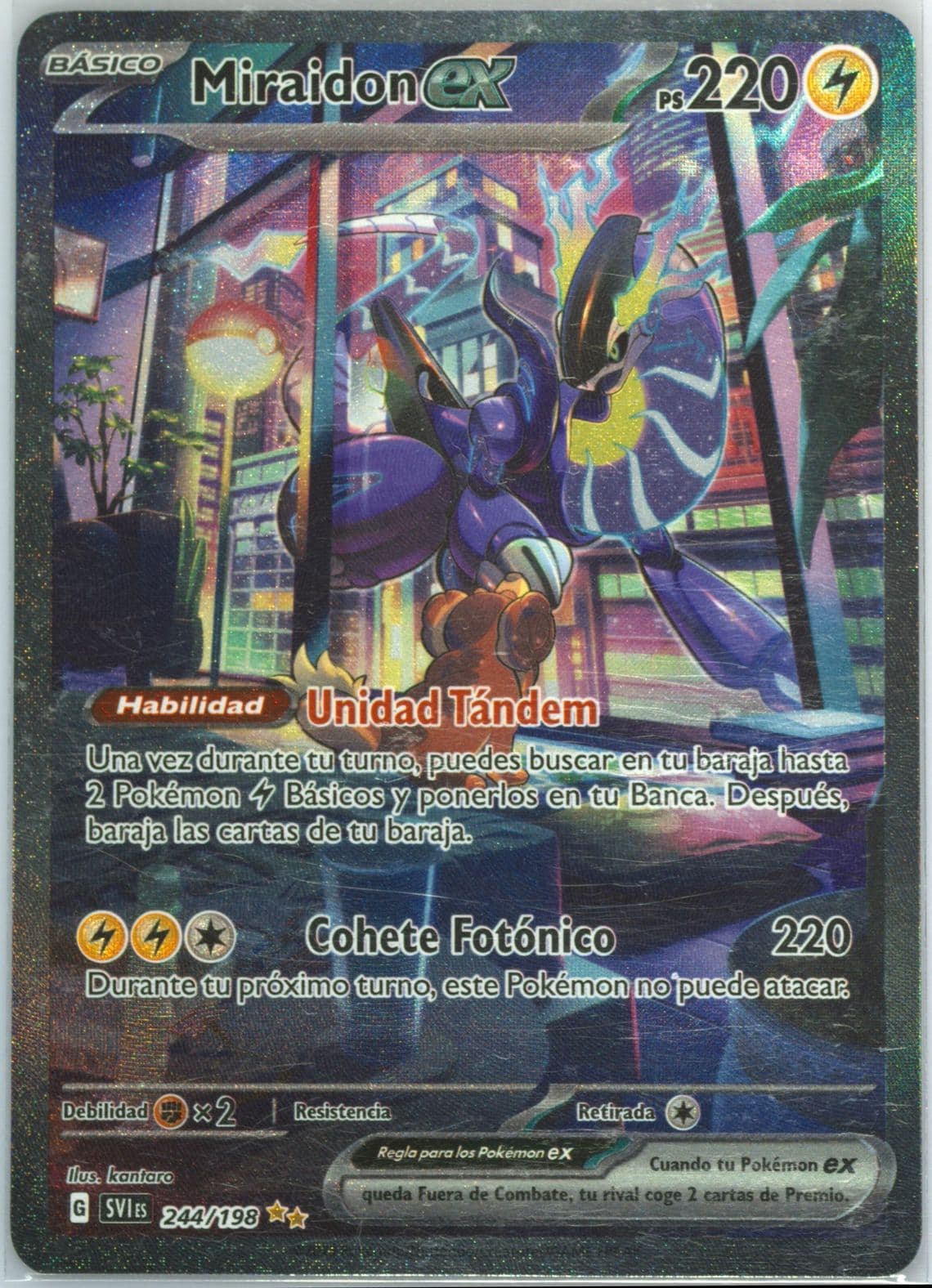 Miraidon EX Special Illustration Rare (244) 2023 Pokemon Spanish Svi ES-Scarlet & Violet