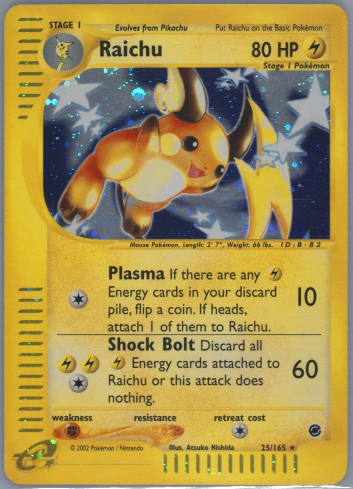Raichu-Holo (25) 2002 Pokemon Expedition