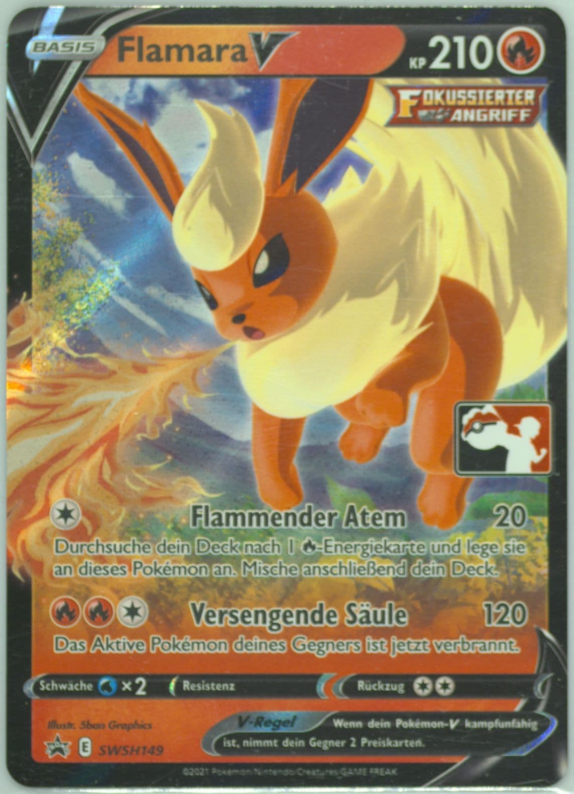 Flamara V German (149) 2022-2023 Pokemon Play! Pokemon Prize Pack