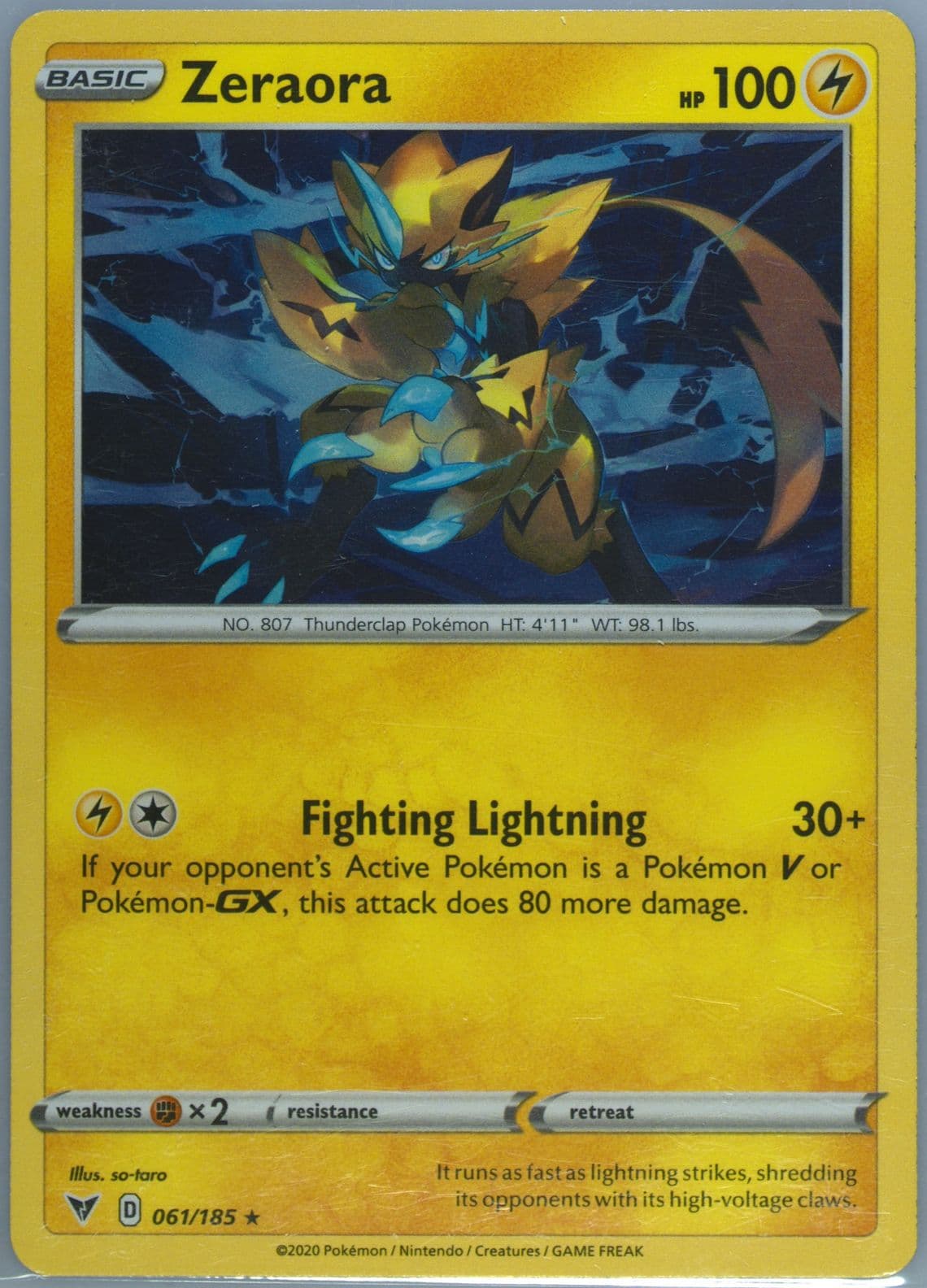 Zeraora-Holo 2023 Sword & Shield Knock Out Collection (061) 2020 Pokemon Sword & Shield Vivid Voltage