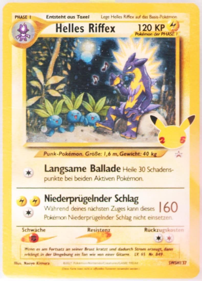 Helles Riffex-Holo Celebrations Collection-German (137) 2021 Pokemon Swsh Black Star Promo