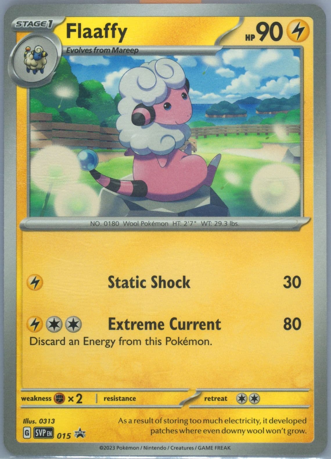 Flaaffy Scarlet & Violet EX Battle Deck-Ampharos (015) 2023 Pokemon Svp EN-SV Black Star Promo