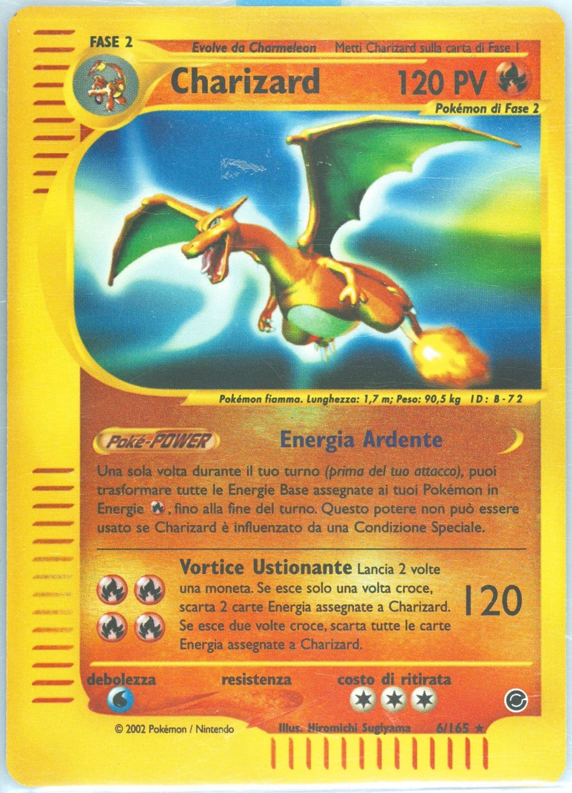 Charizard-Reverse Foil Italian (6) 2002 Pokemon Expedition