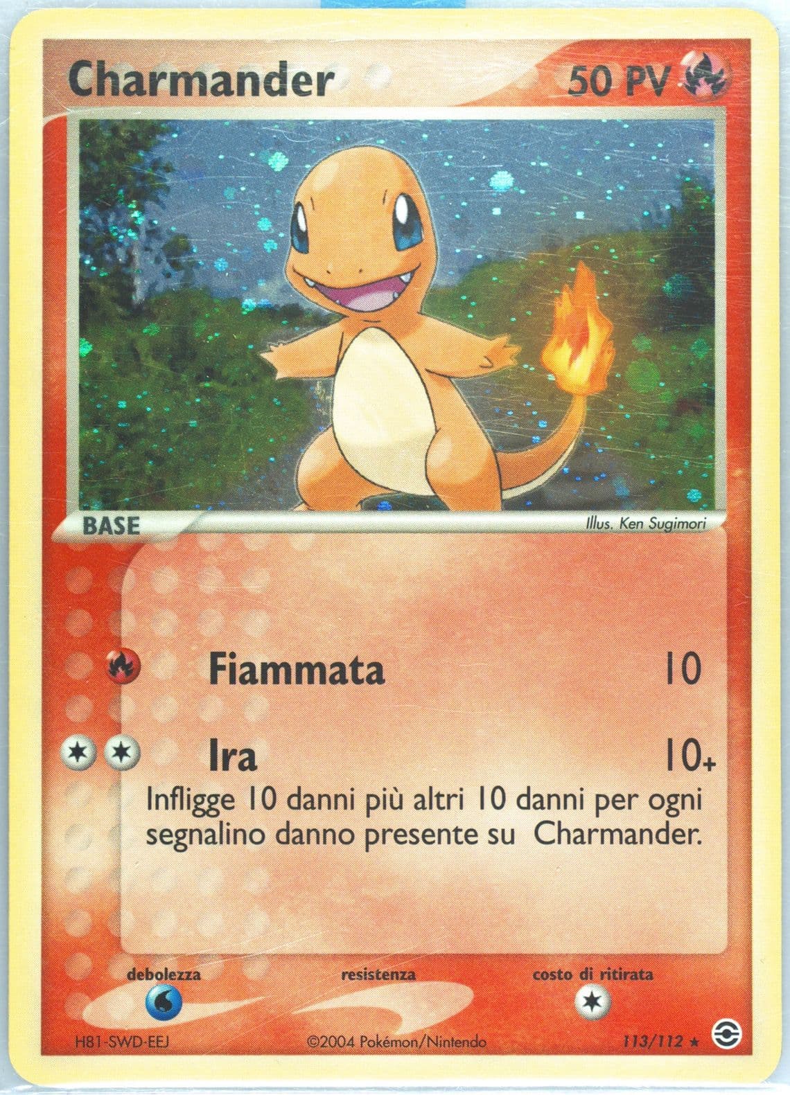 Charmander-Holo Italian (113) 2004 Pokemon EX Fire Red & Leaf Green