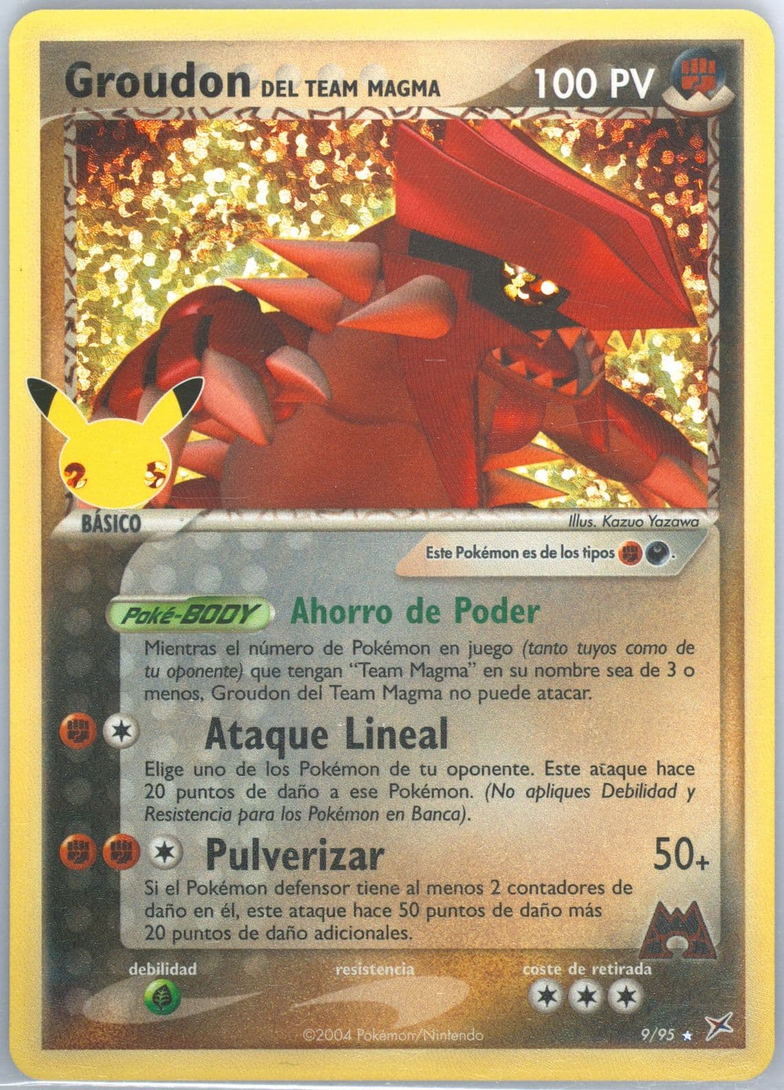 Groudon Del Team Magma-Holo Spanish (9) 2021 Pokemon Celebrations Classic Collection