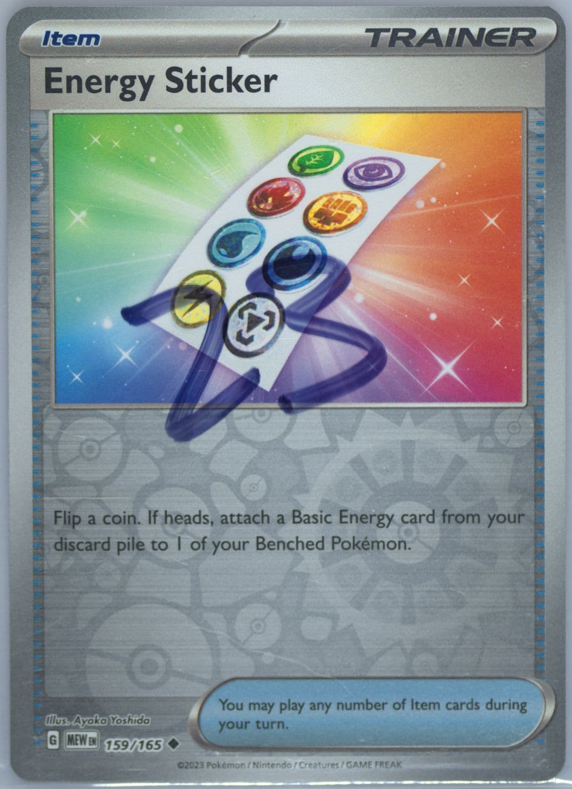 Energy Sticker Reverse Holo (159) 2023 Pokemon Mew EN-151