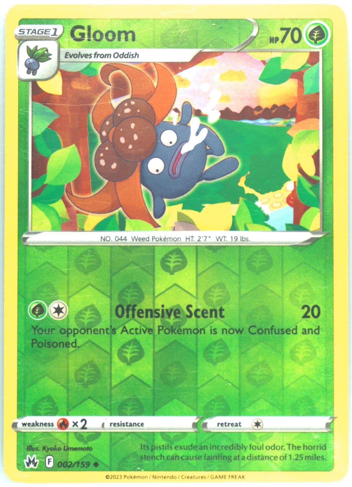 Gloom-Reverse Foil (002) 2023 Pokemon Sword and Shield Crown Zenith