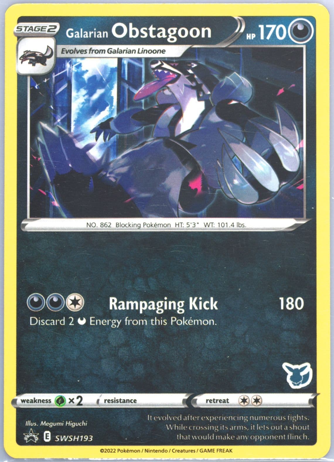 Galarian Obstagoon (193) 2022 Pokemon Battle Academy