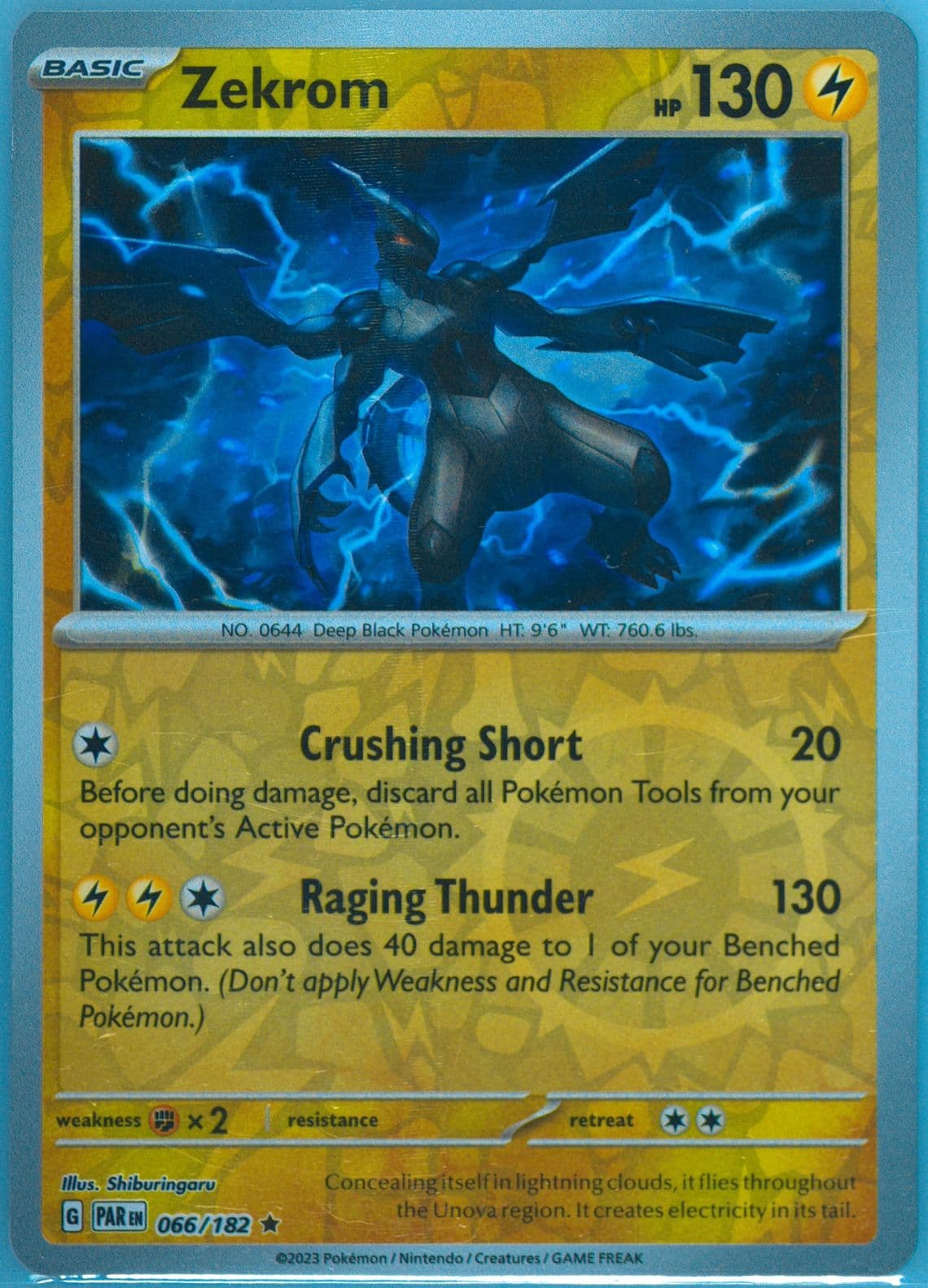 Zekrom Reverse Holo (066) 2023 Pokemon Par EN-Paradox Rift