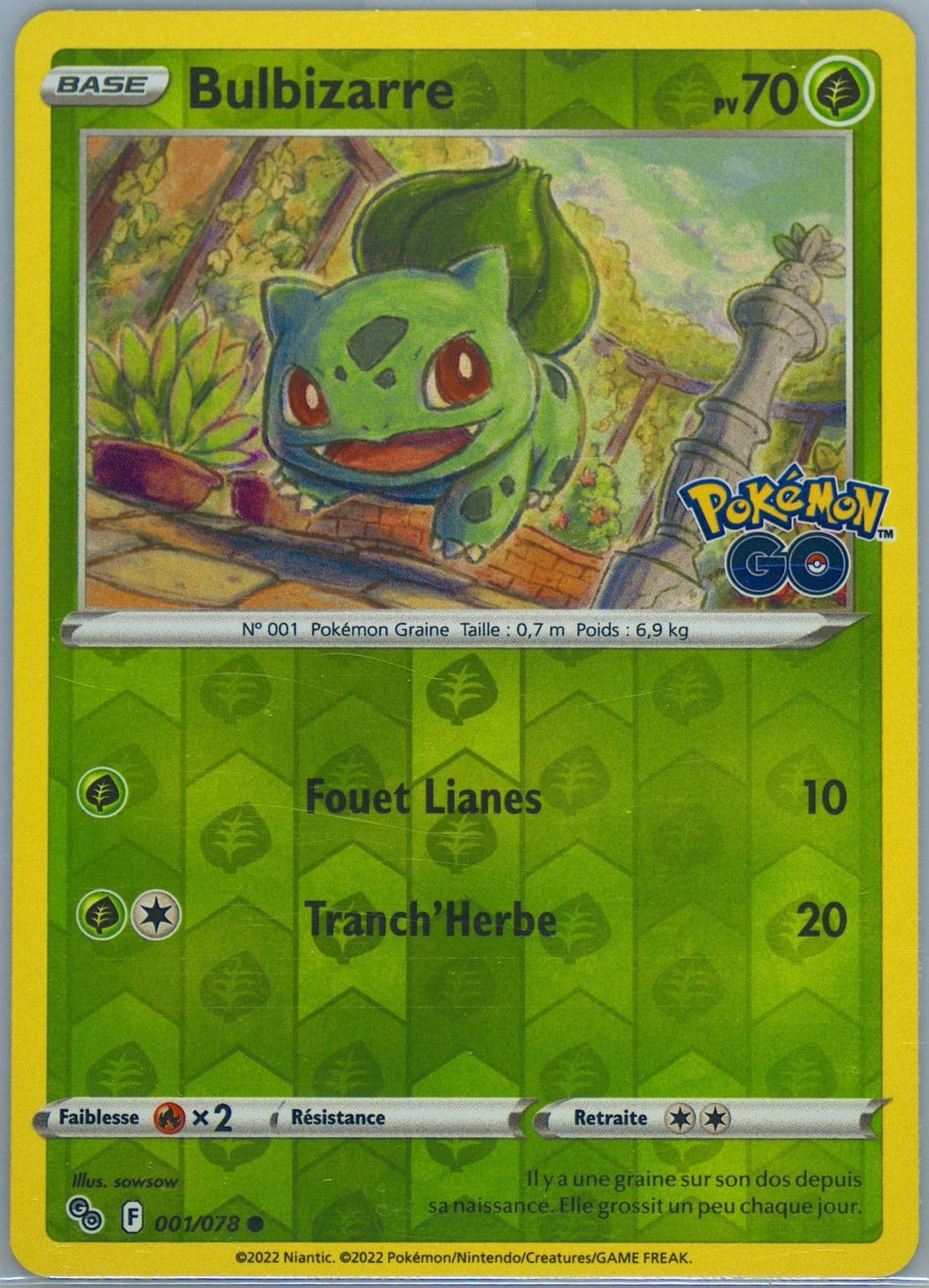 Bulbizarre-Reverse Foil French (001) 2022 Pokemon Go