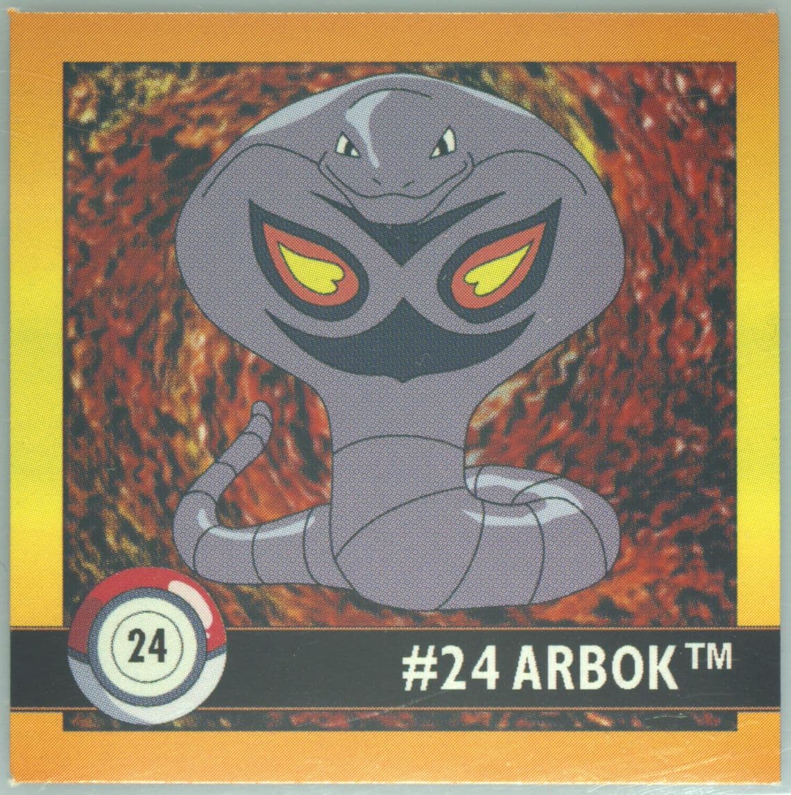Arbok (24) 1999 Pokemon Stickers Series 1