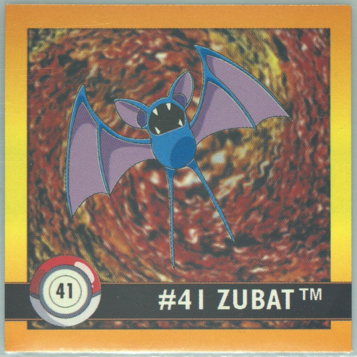 Zubat (41) 1999 Pokemon Stickers Series 1
