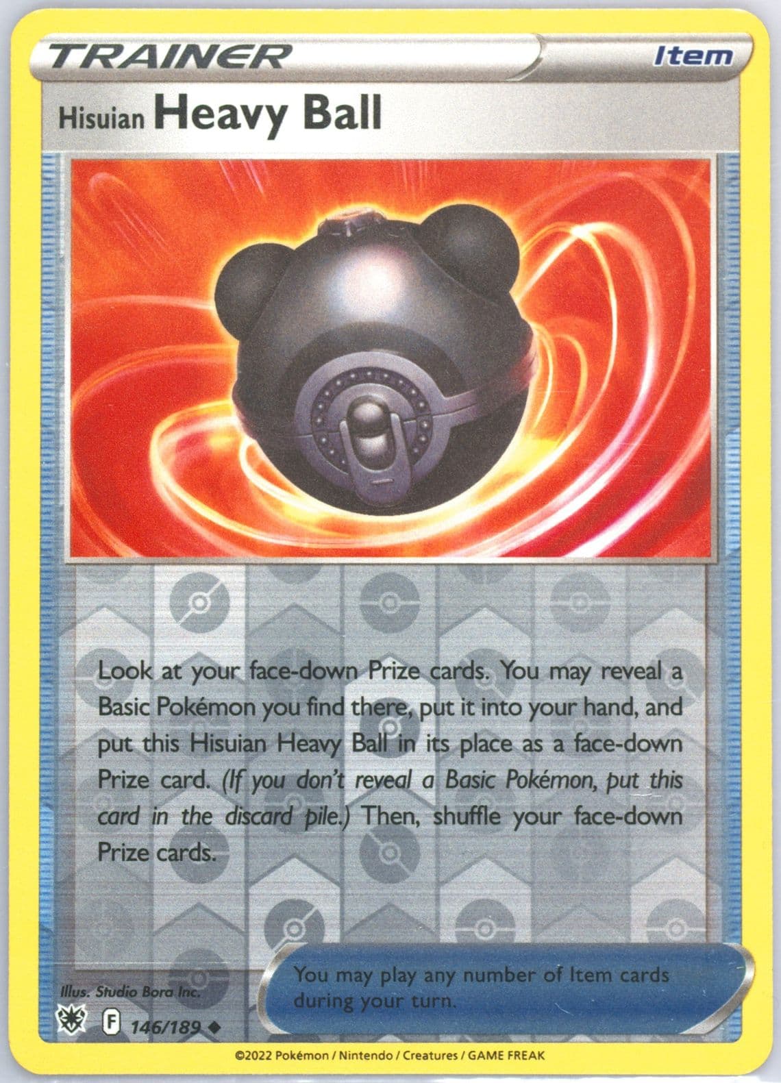 Hisuian Heavy Ball-Reverse Foil (146) 2022 Pokemon Sword & Shield Astral Radiance