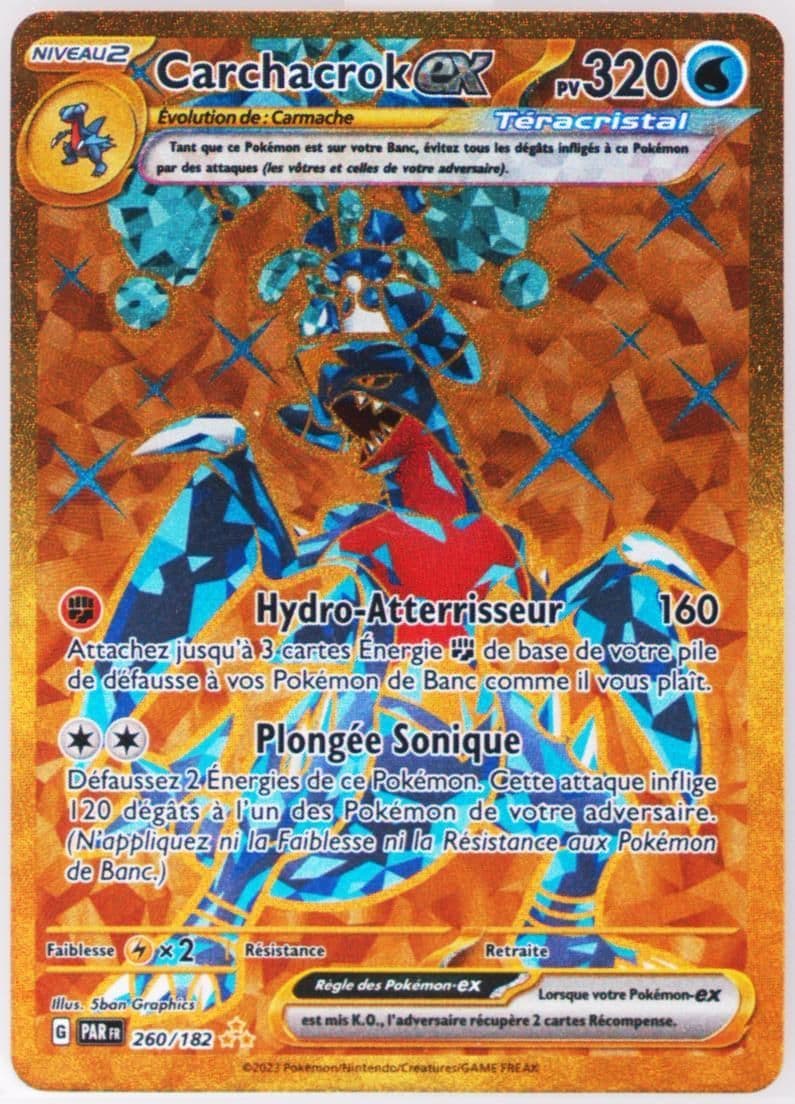 Garchomp EX Hyper Rare (260) 2023 Pokemon French Par FR-Paradox Rift