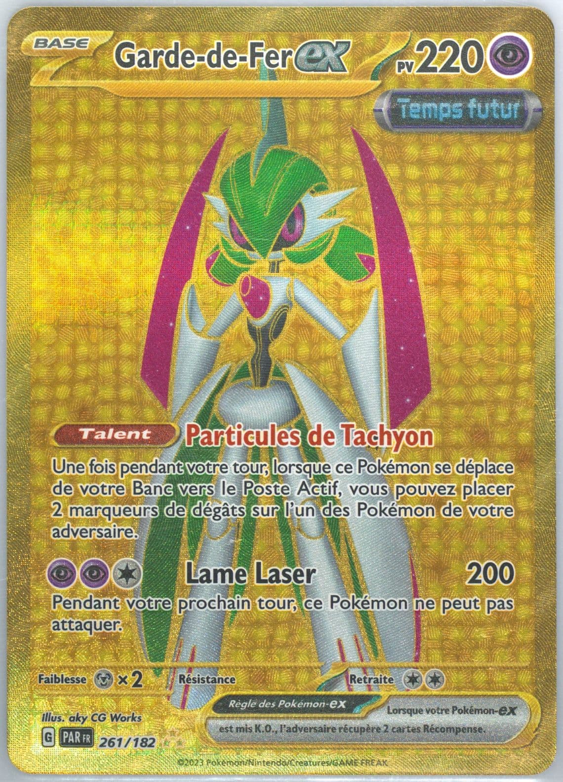 Iron Valiant EX Hyper Rare (261) 2023 Pokemon French Par FR-Paradox Rift