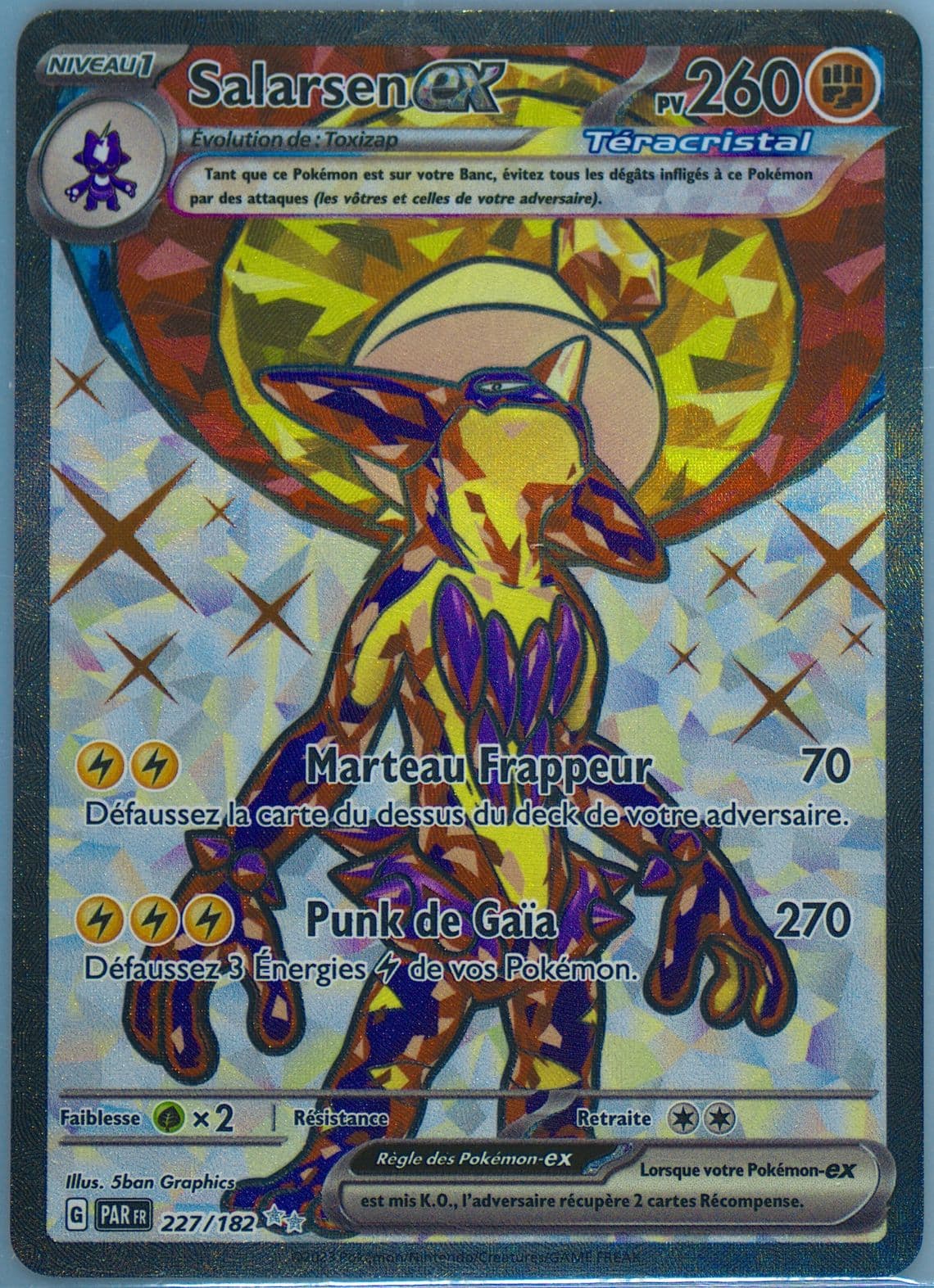 Toxtricity EX Ultra Rare (227) 2023 Pokemon French Par FR-Paradox Rift