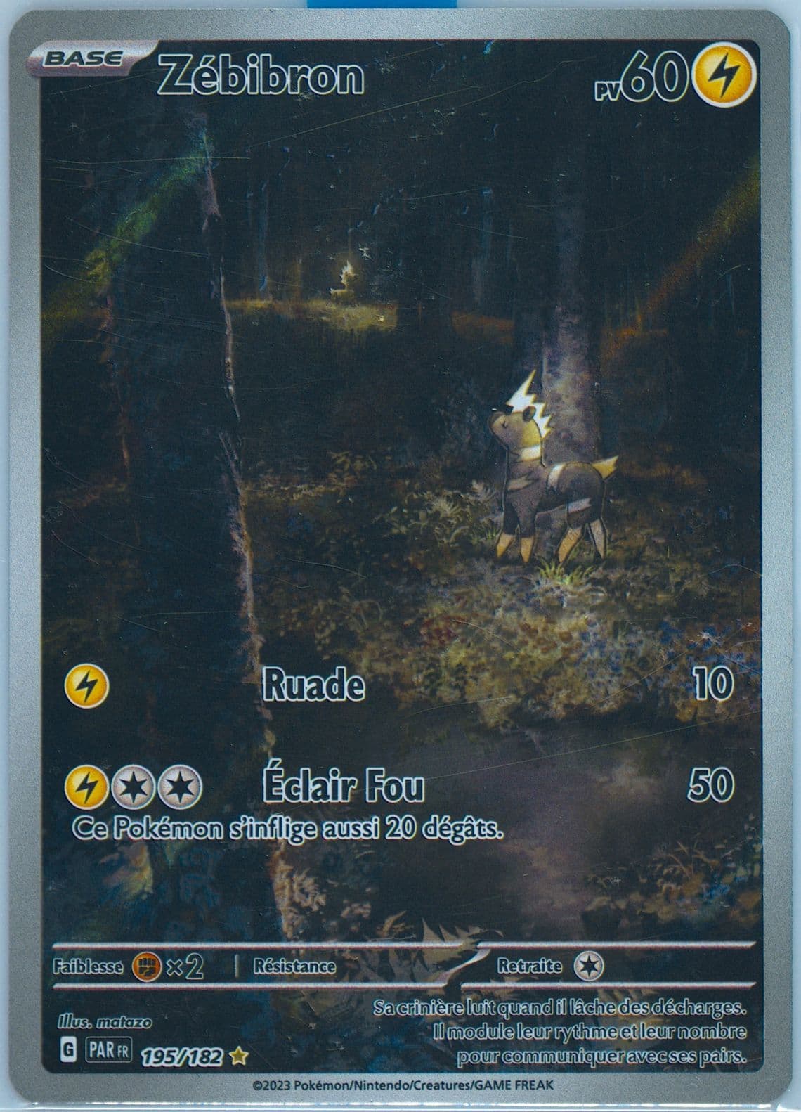 Blitzle Illustration Rare (195) 2023 Pokemon French Par FR-Paradox Rift