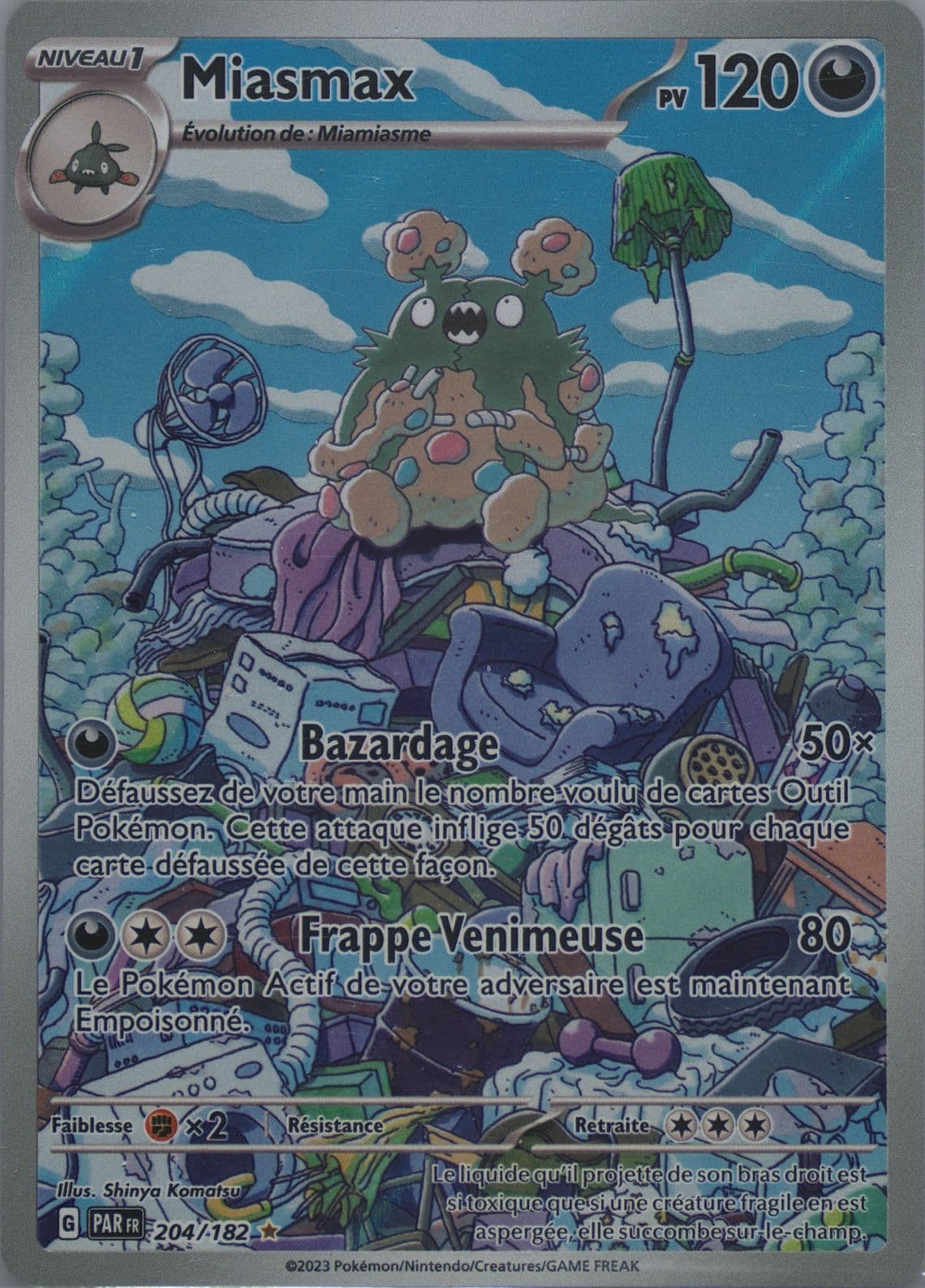 Garbodor Illustration Rare (204) 2023 Pokemon French Par FR-Paradox Rift
