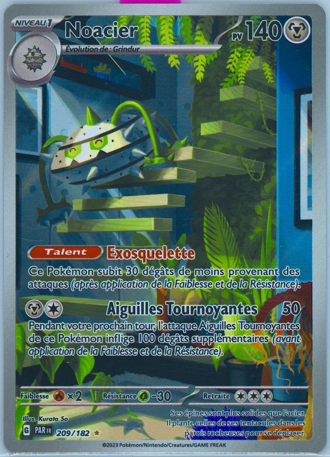 Ferrothorn Illustration Rare (209) 2023 Pokemon French Par FR-Paradox Rift