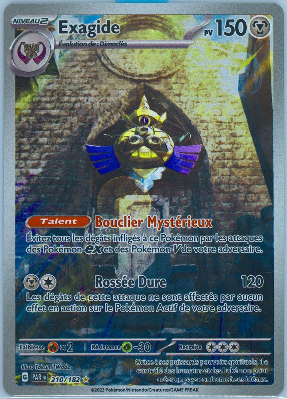 Aegislash Illustration Rare (210) 2023 Pokemon French Par FR-Paradox Rift