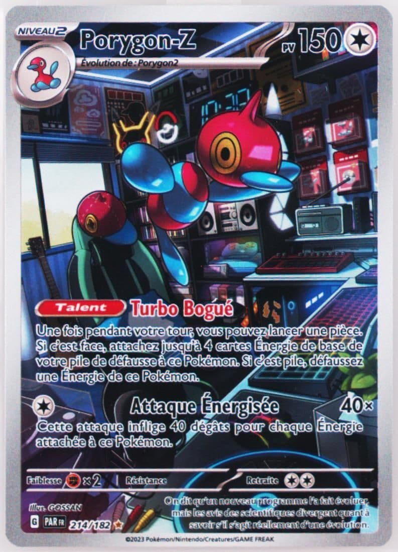 Porygon-Z Illustration Rare (214) 2023 Pokemon French Par FR-Paradox Rift