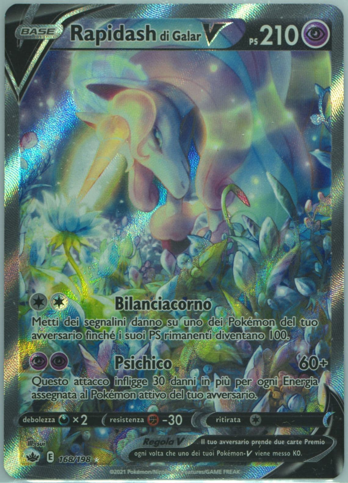 Full Art/Rapidash DI Galar V Italian (168) 2021 Pokemon Sword & Shield Chilling Reign