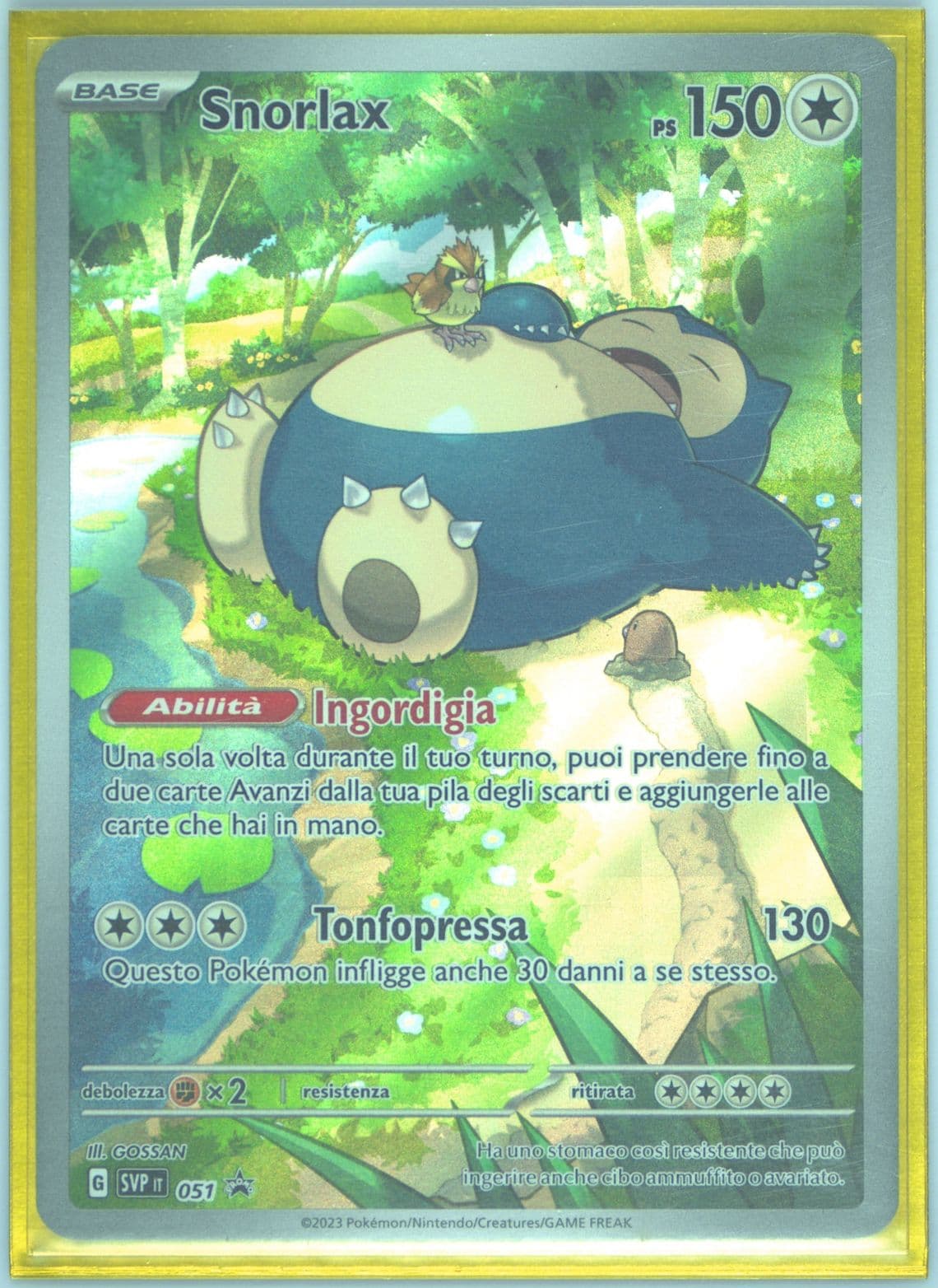 Snorlax 151 Elite Trainer Box (051) 2023 Pokemon Italian Svp It-SV Black Star Promo