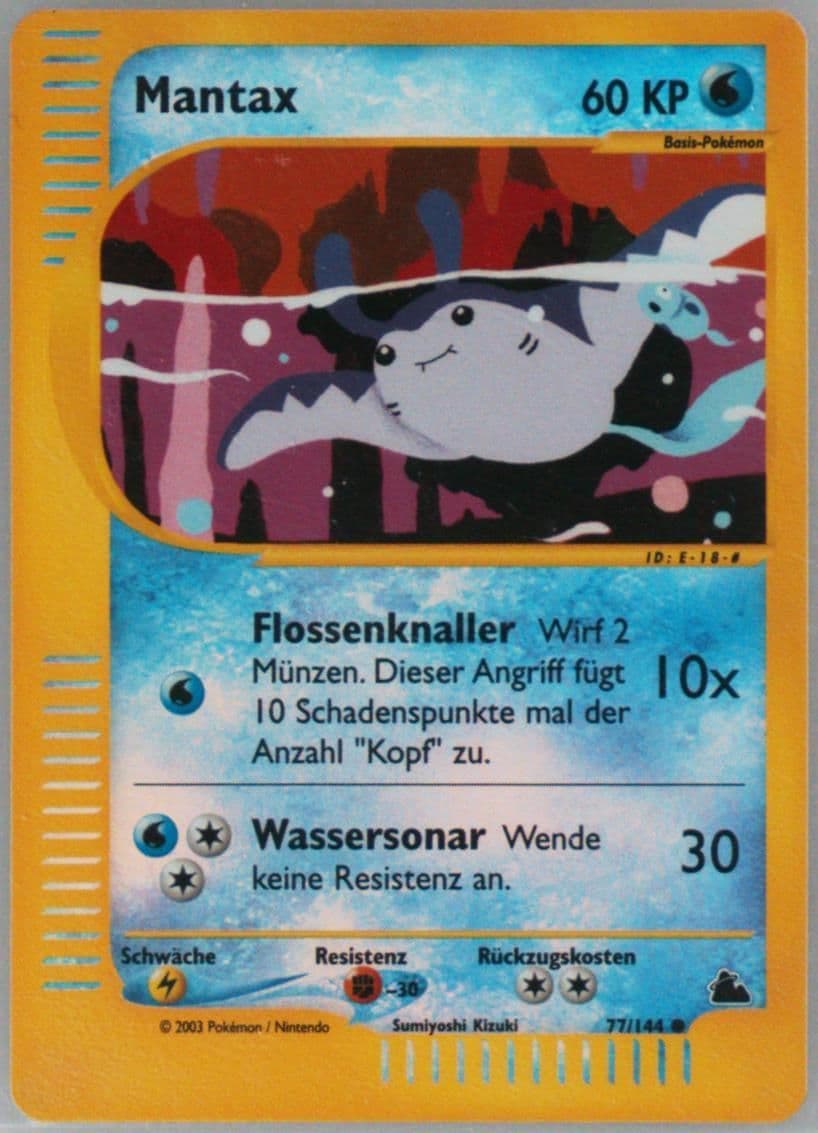 Mantax-Reverse Foil German (77) 2003 Pokemon Skyridge