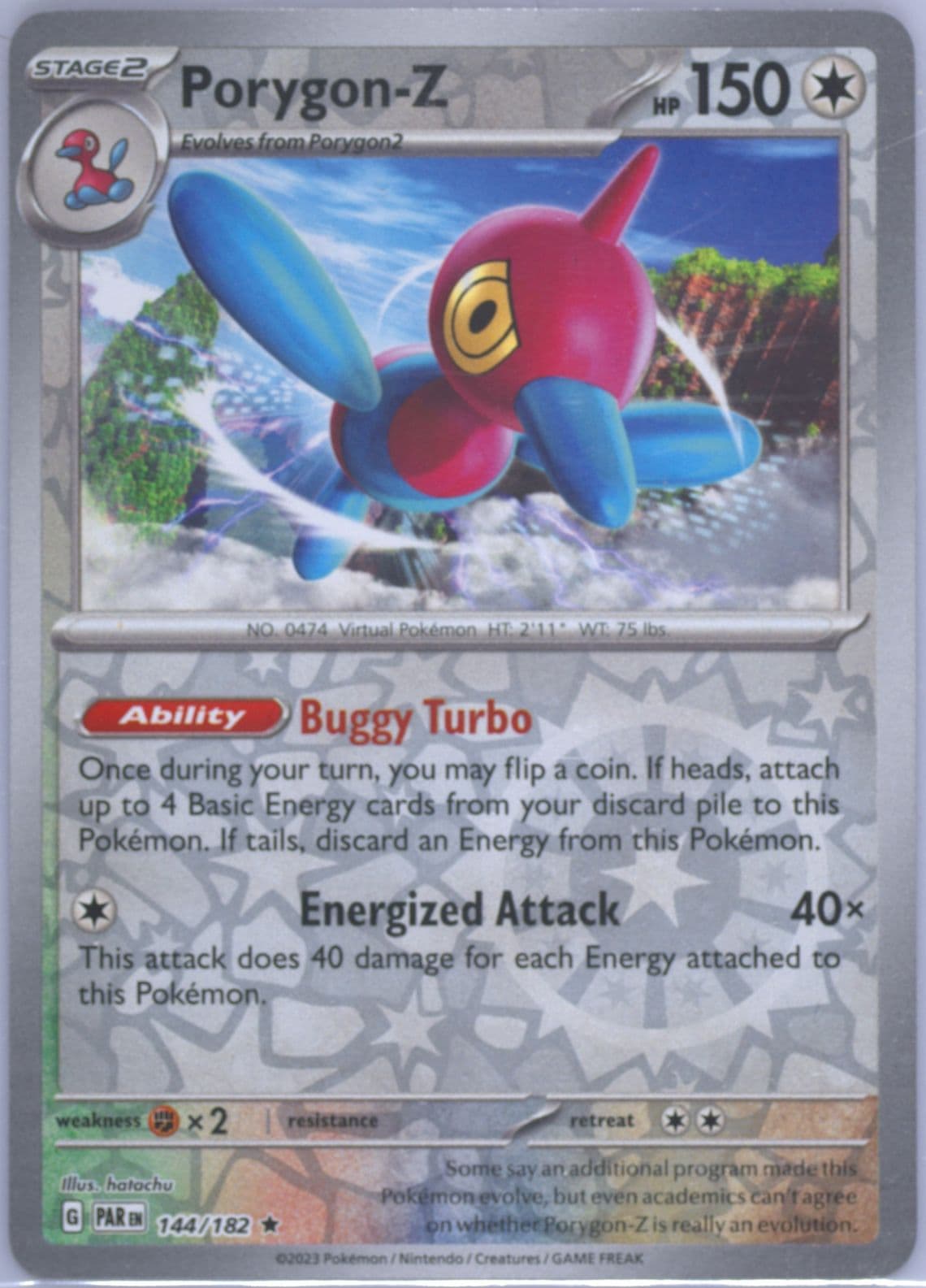 Porygon-Z Reverse Holo (144) 2023 Pokemon Par EN-Paradox Rift