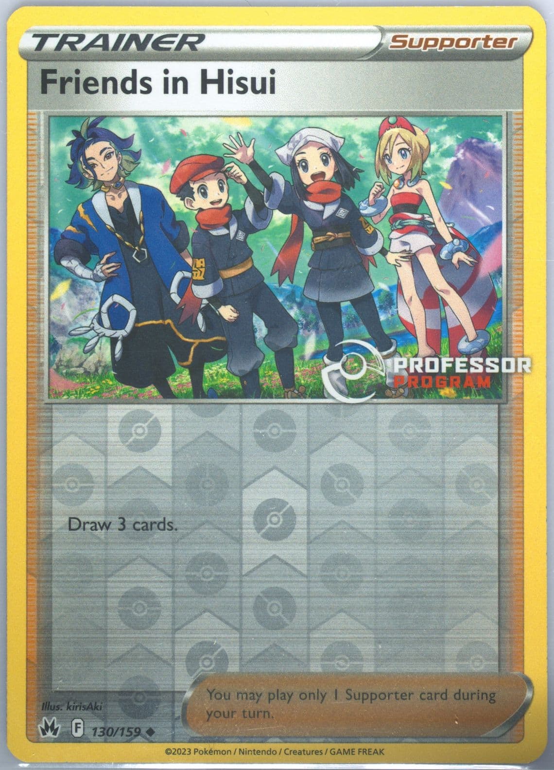 Friends in Hisui-Reverse Foil Professor Program (130) 2023 Pokemon Sword and Shield Crown Zenith