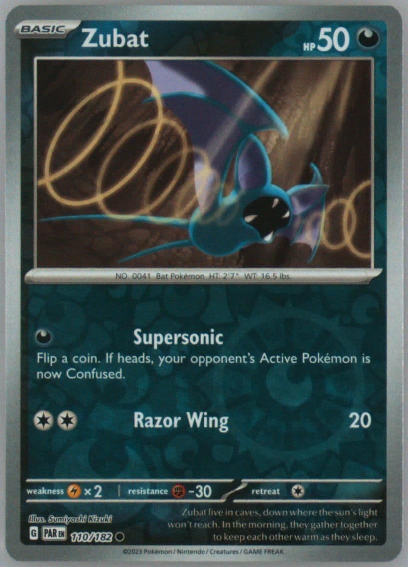 Zubat Reverse Holo (110) 2023 Pokemon Par EN-Paradox Rift