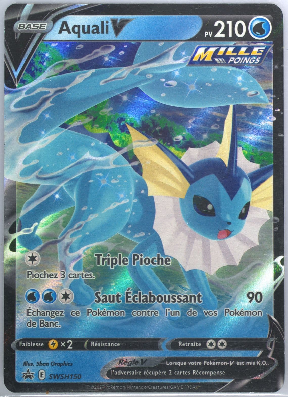 Aquali V Eevee Evolutions Tins-French (150) 2021 Pokemon Swsh Black Star Promo