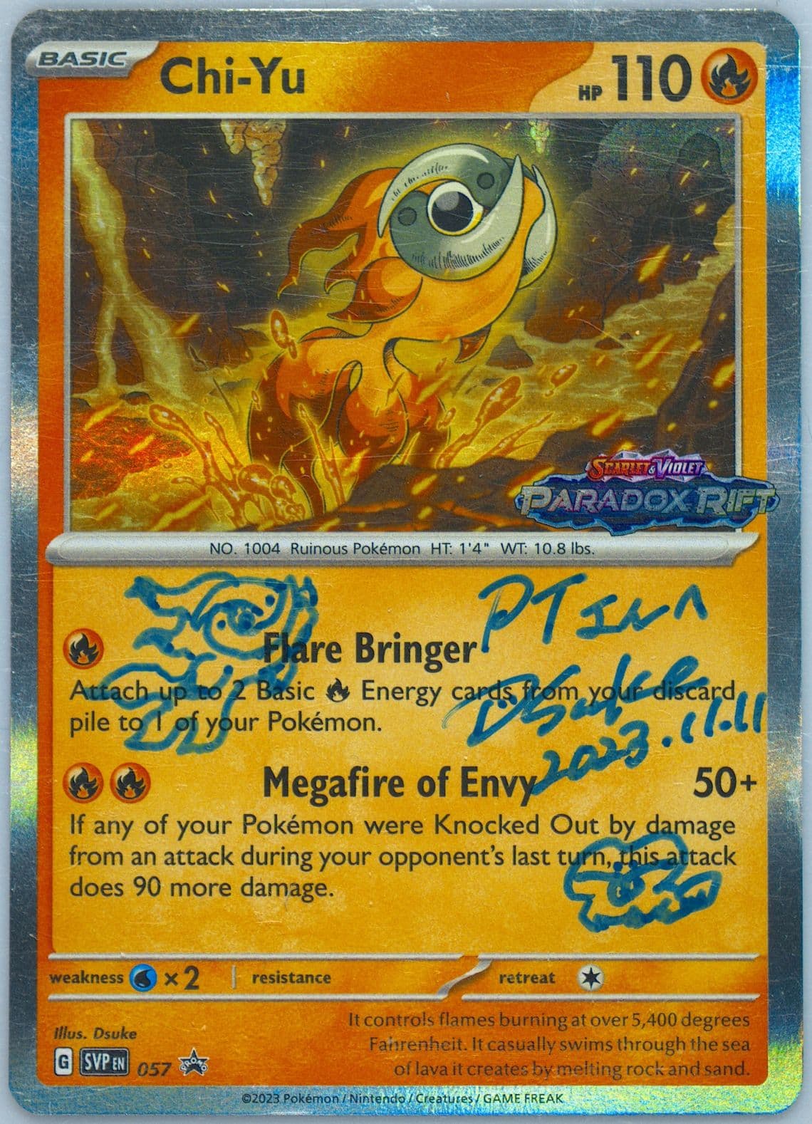 Chi-YU Paradox Rift Prerelease (057) 2023 Pokemon Svp EN-SV Black Star Promo