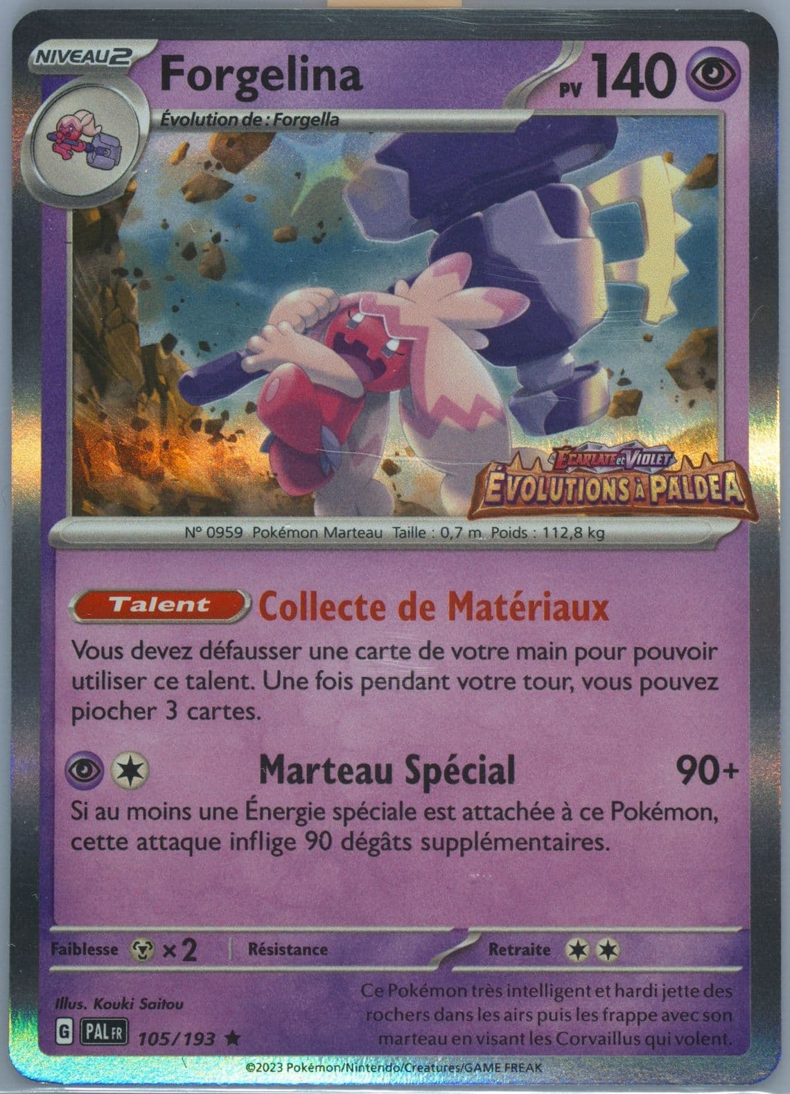 Tinkaton Europe Exclusive (105) 2023 Pokemon French Pal FR-Paldea Evolved