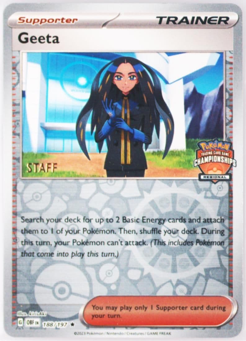 Geeta Regional Championships-Staff (188) 2023 Pokemon Obf EN-Obsidian Flames
