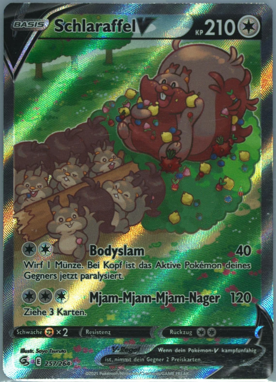Full Art/Schlaraffel V German (257) 2021 Pokemon Sword & Shield Fusion Strike