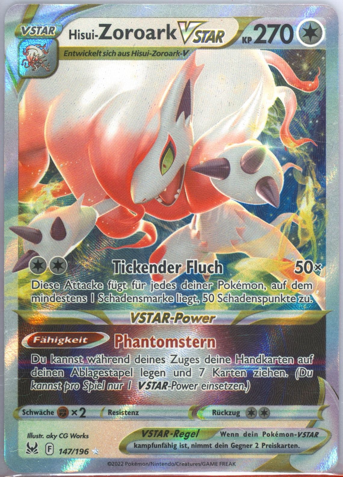 Hisui-Zoroark Vstar German (147) 2022 Pokemon Sword & Shield Lost Origin
