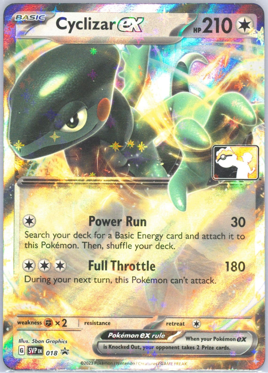 Cyclizar EX (018) 2023 Pokemon Play! Pokemon Prize Pack: Series 3