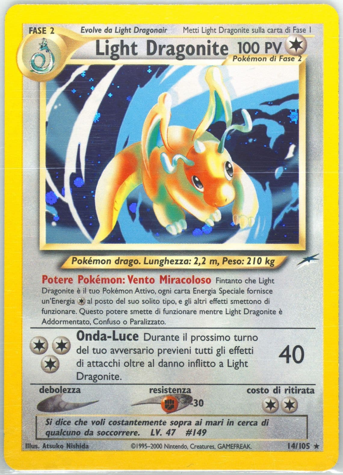 Light Dragonite-Holo Italian (14) 2002 Pokemon Neo Destiny
