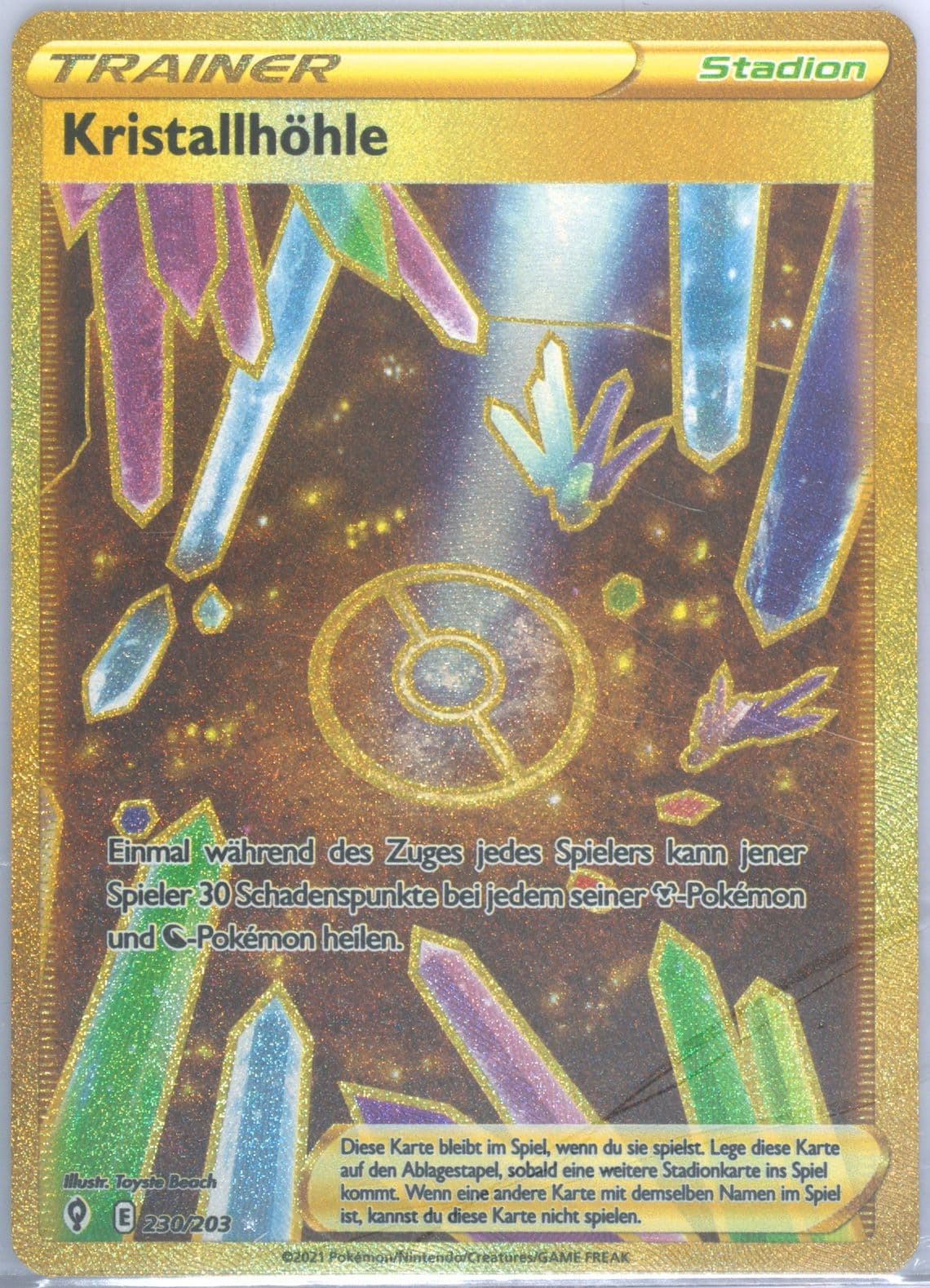Kristallhohle German-Secret (230) 2021 Pokemon Sword & Shield Evolving Skies