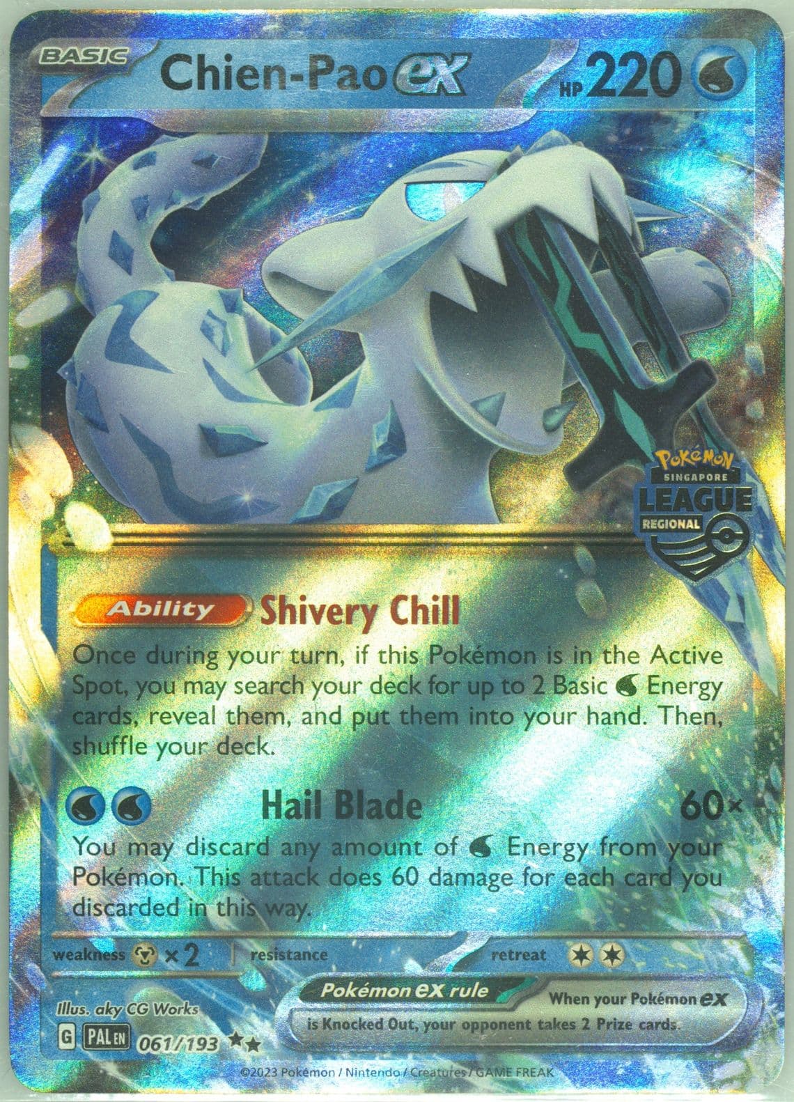 Chien-Pao EX Regional League 2023-2024 Singapore-Top 4 (061) 2023 Pokemon Pal EN-Paldea Evolved