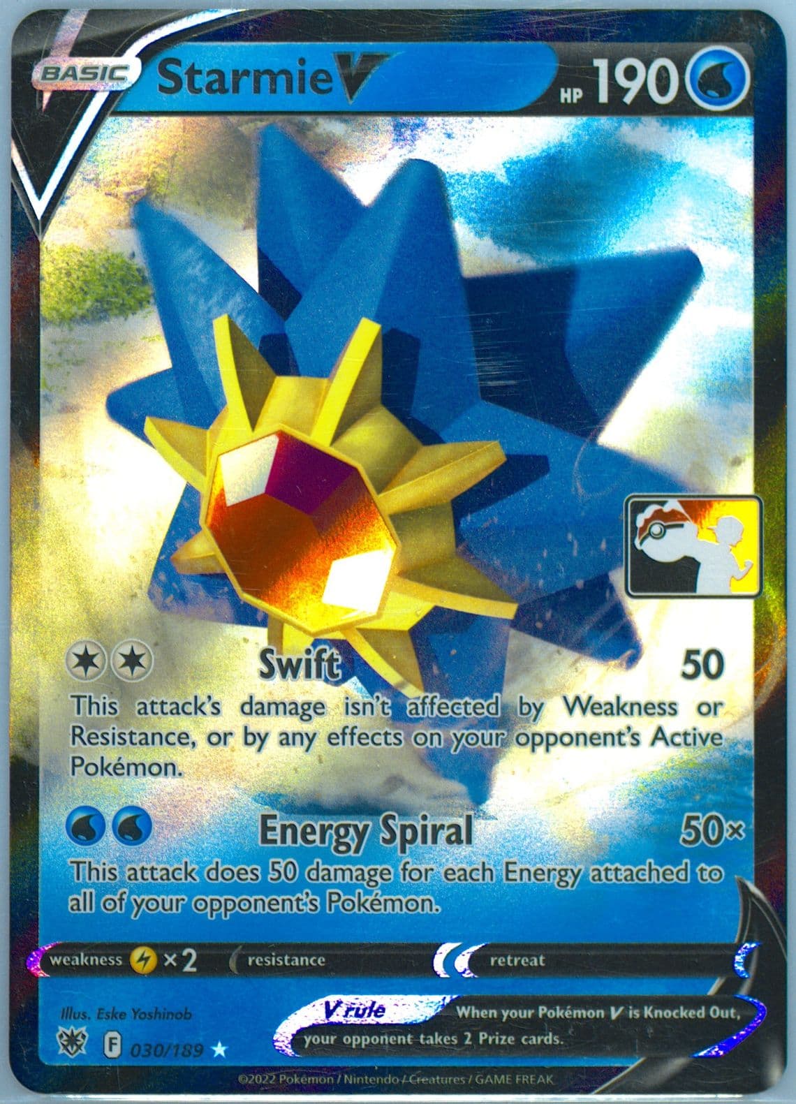 Starmie V (030) 2023 Pokemon Play! Pokemon Prize Pack: Series 3